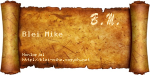 Blei Mike névjegykártya